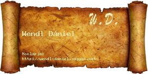 Wendl Dániel névjegykártya